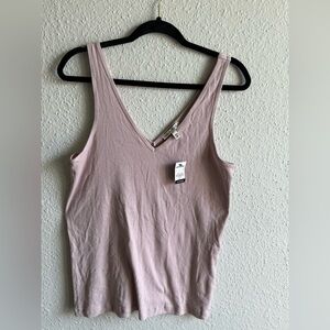 Express Mauve V-Neck Tank Top